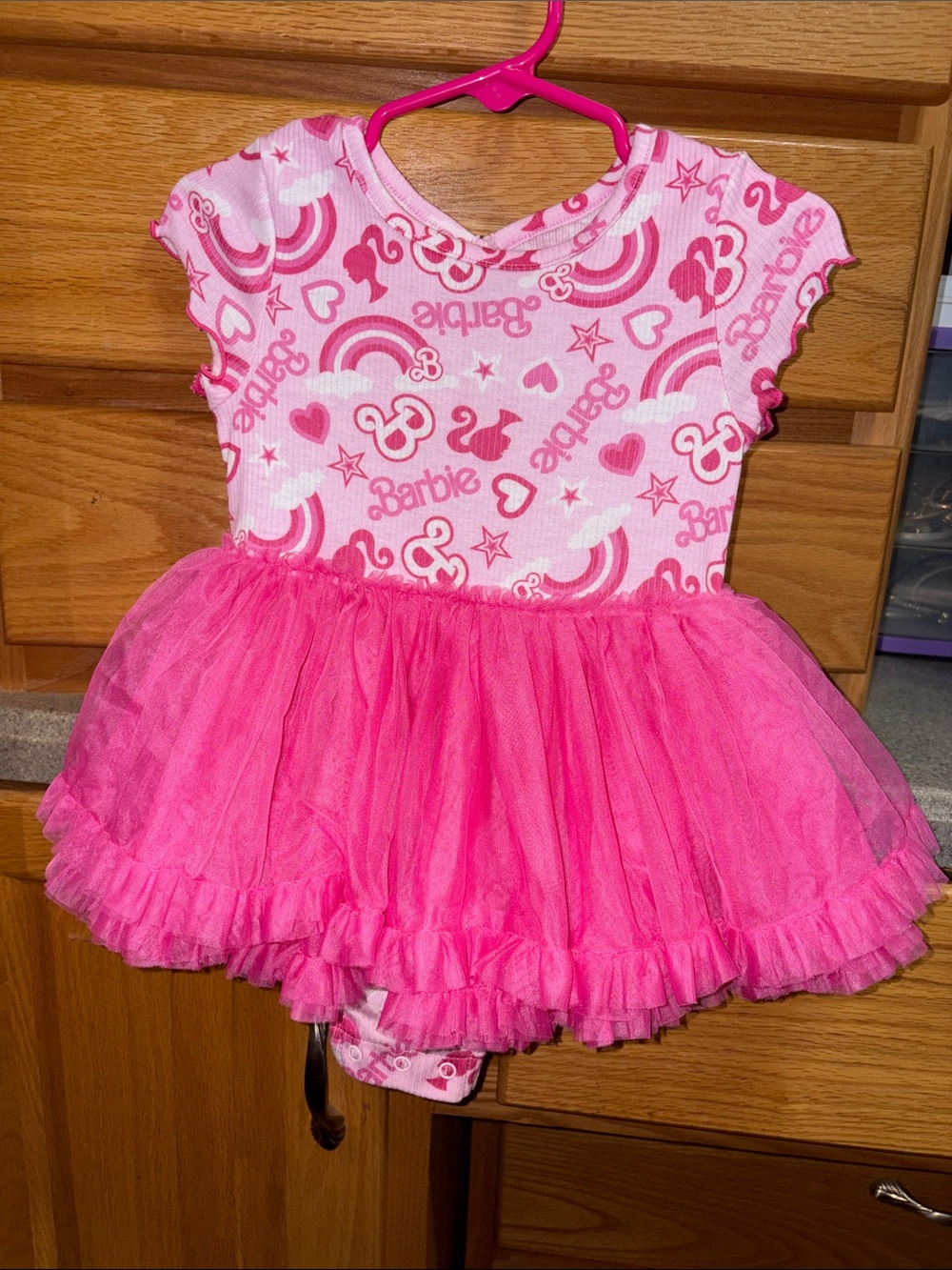 Barbie Hot Pink Graphic Tutu Dress Costume